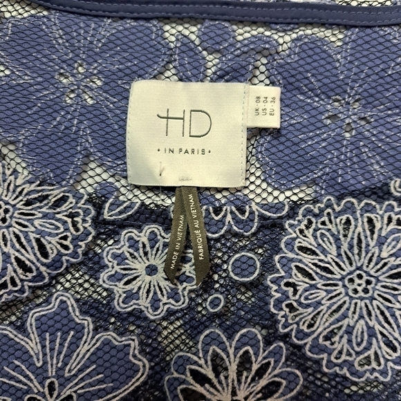 ANTHROPOLOGIE HD in Paris Montmartre Peasant Lace Boho Top - Picture 8 of 10